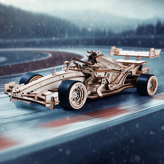 Puzzle 3D de Madera ROKR Racing Car LK505 – Modelo Mecánico para Adulto