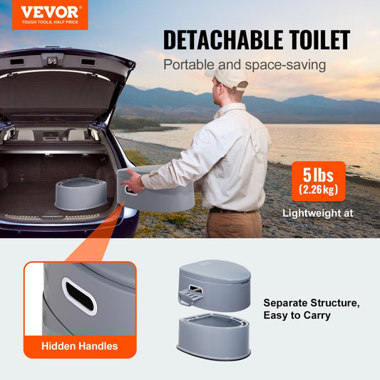 Inodoro Portátil VEVOR de 1.3 Galones – Ideal para Camping y Viajes